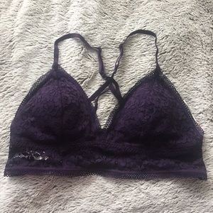Purple lace bralette